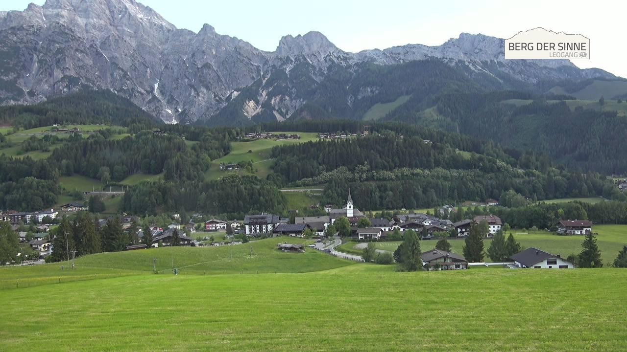 Archiv Foto Webcam Leogang Dorfblick