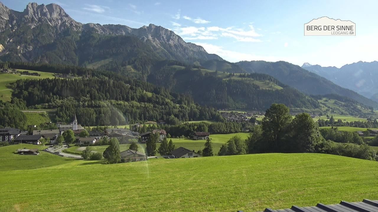 Archiv Foto Webcam Leogang Dorfblick