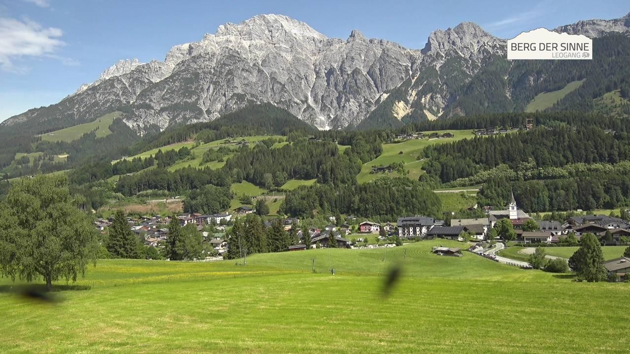 Archiv Foto Webcam Leogang Dorfblick