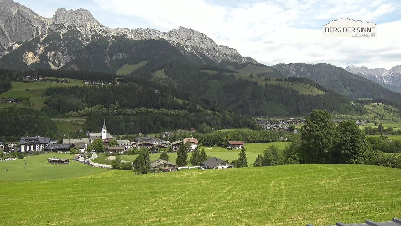 Archiv Foto Webcam Leogang Dorfblick
