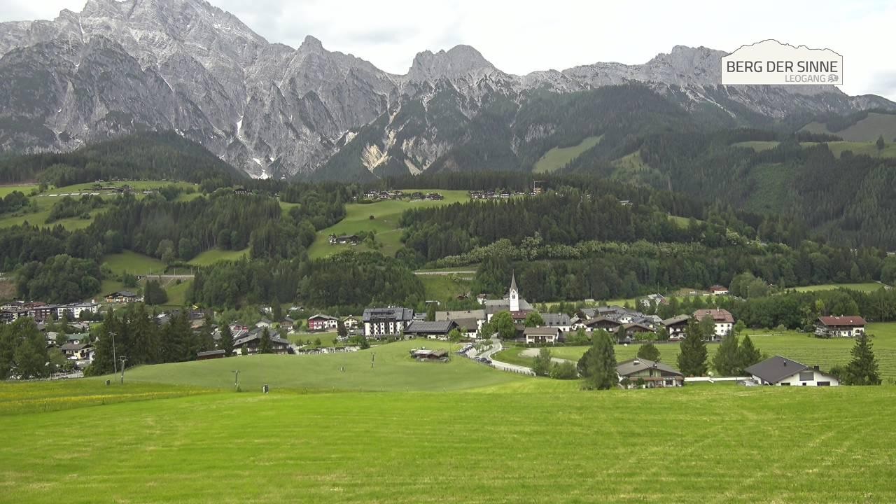 Archiv Foto Webcam Leogang Dorfblick