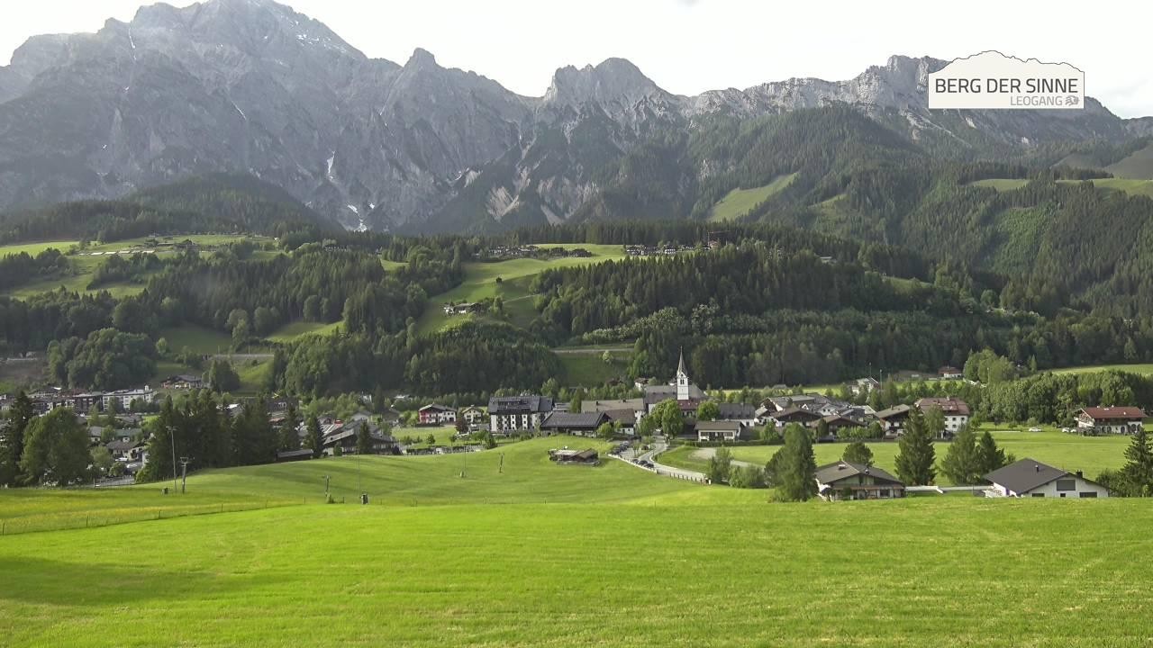 Archiv Foto Webcam Leogang Dorfblick
