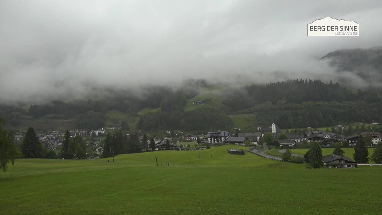 Archiv Foto Webcam Leogang Dorfblick