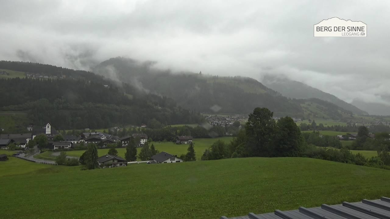 Archiv Foto Webcam Leogang Dorfblick