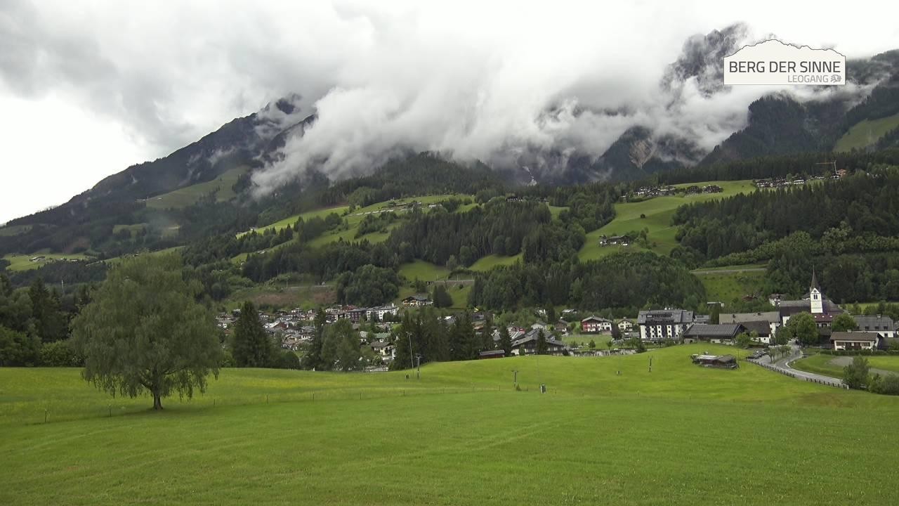 Archiv Foto Webcam Leogang Dorfblick