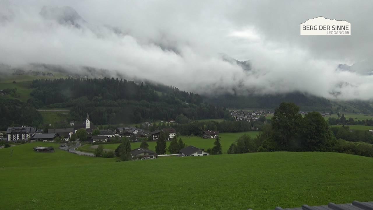 Archiv Foto Webcam Leogang Dorfblick