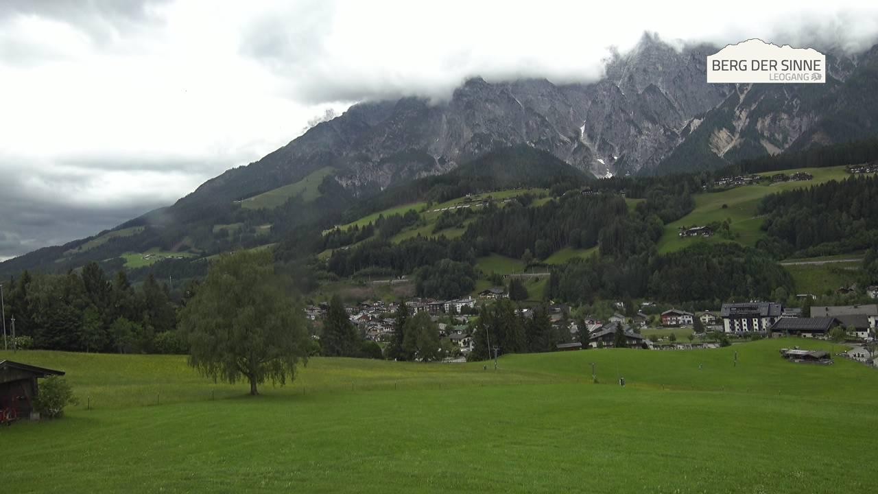 Archiv Foto Webcam Leogang Dorfblick