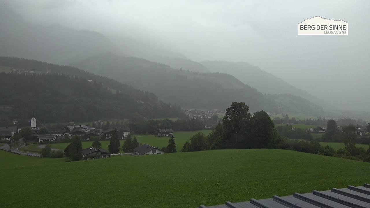 Archiv Foto Webcam Leogang Dorfblick