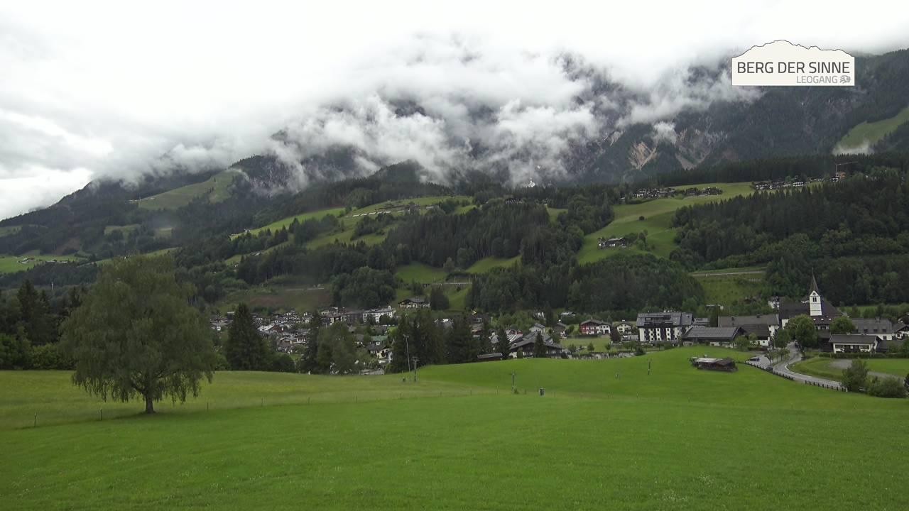 Archiv Foto Webcam Leogang Dorfblick