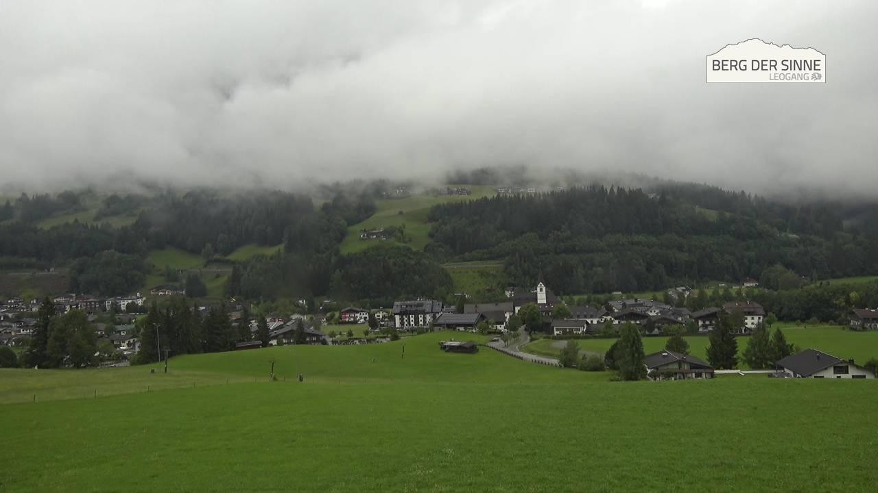 Archiv Foto Webcam Leogang Dorfblick