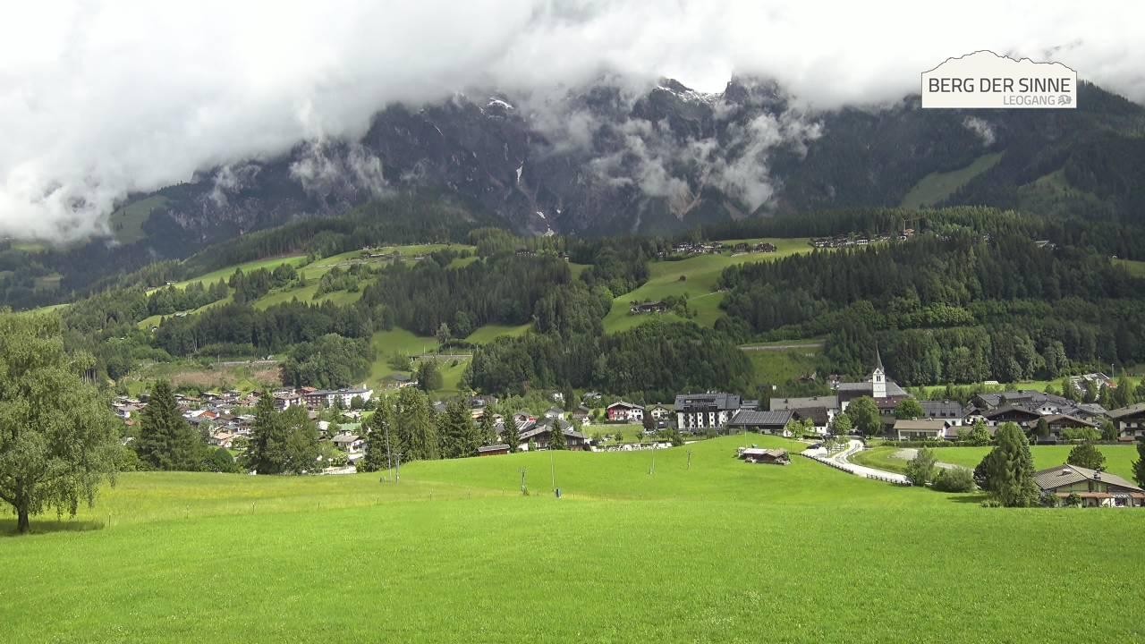 Archiv Foto Webcam Leogang Dorfblick