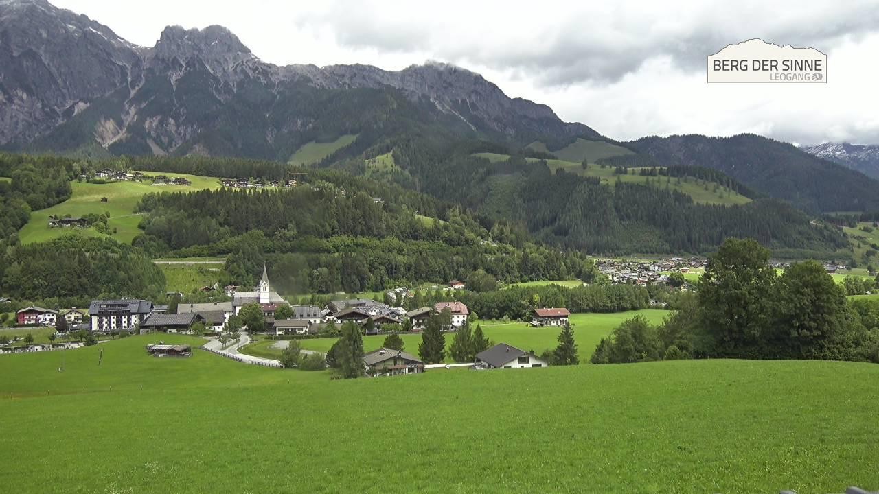 Archiv Foto Webcam Leogang Dorfblick
