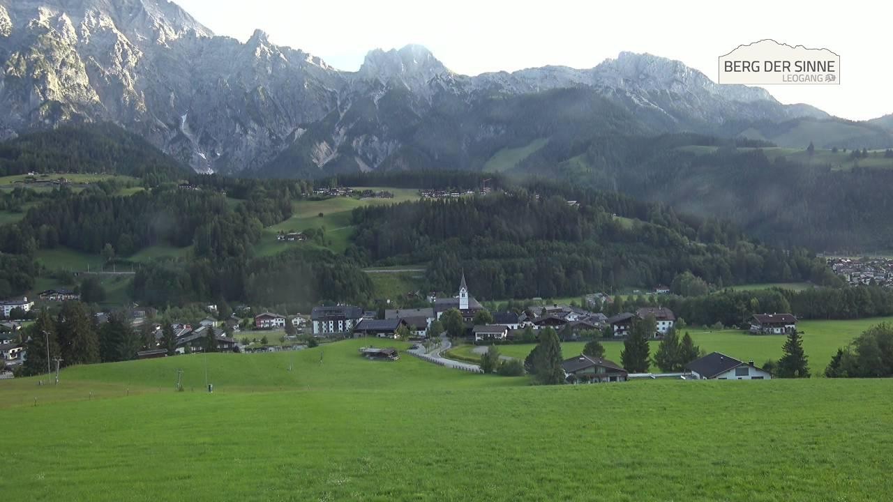 Archiv Foto Webcam Leogang Dorfblick
