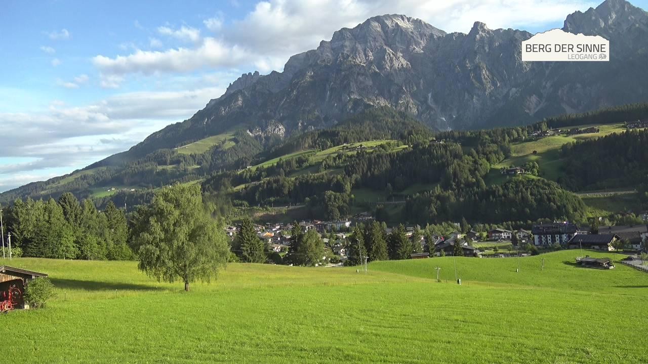 Archiv Foto Webcam Leogang Dorfblick