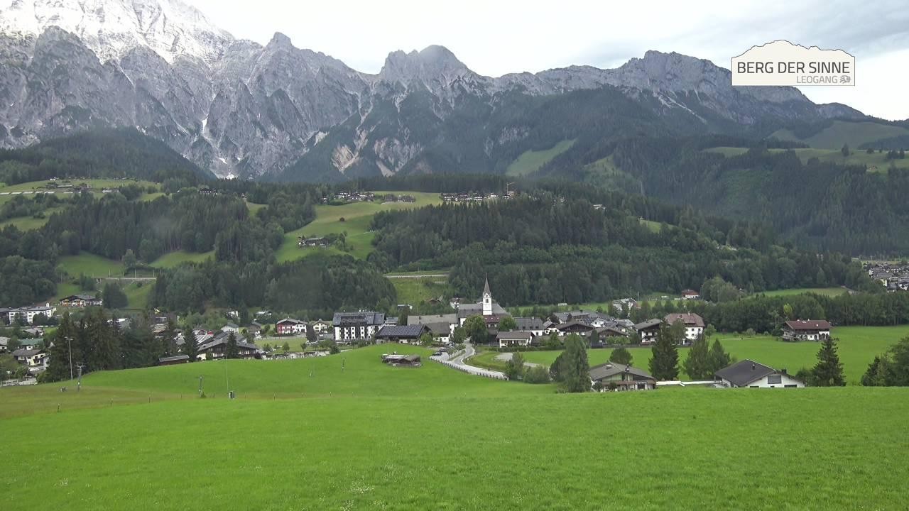 Archiv Foto Webcam Leogang Dorfblick