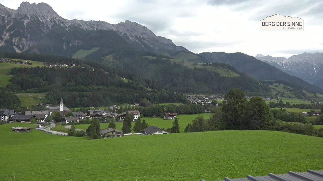 Archiv Foto Webcam Leogang Dorfblick