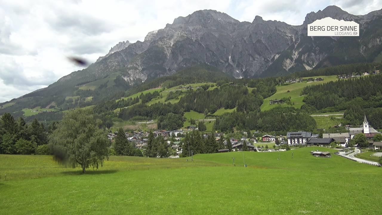 Archiv Foto Webcam Leogang Dorfblick