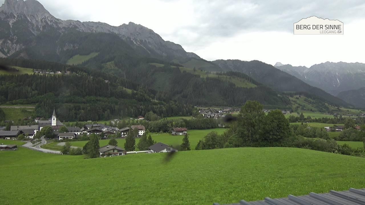 Archiv Foto Webcam Leogang Dorfblick