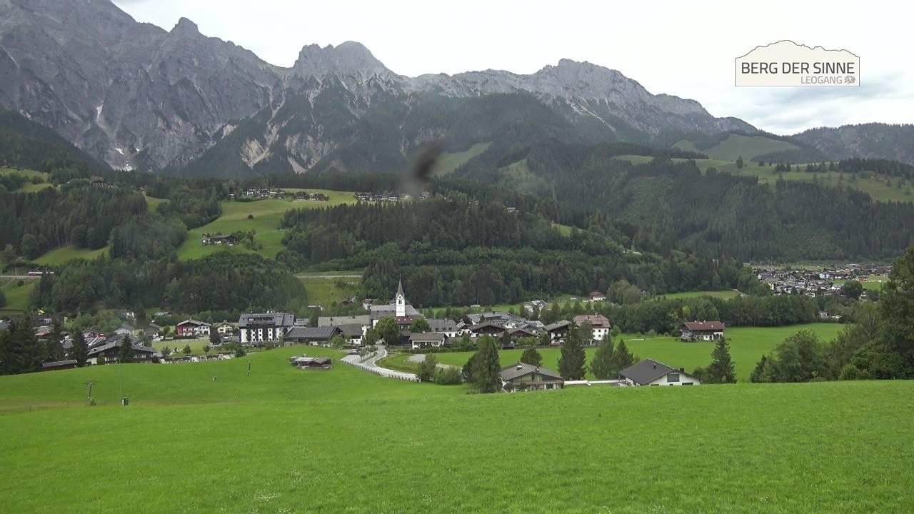 Archiv Foto Webcam Leogang Dorfblick