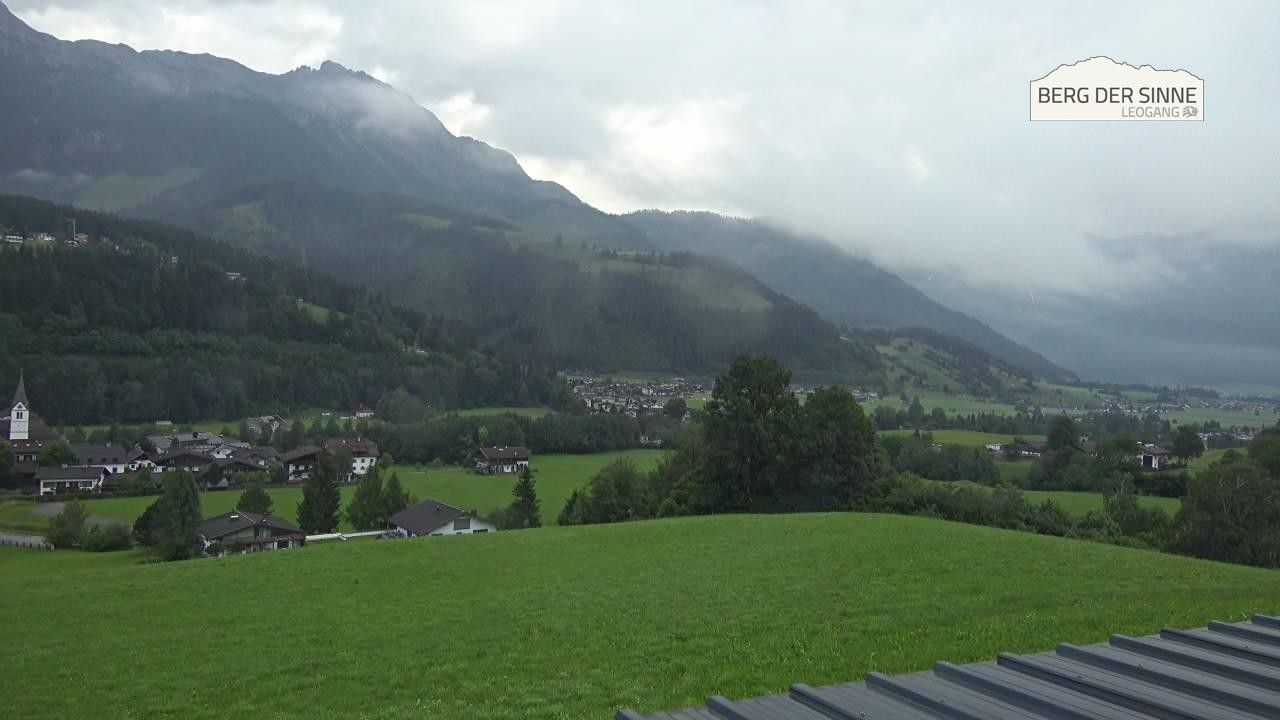 Archiv Foto Webcam Leogang Dorfblick