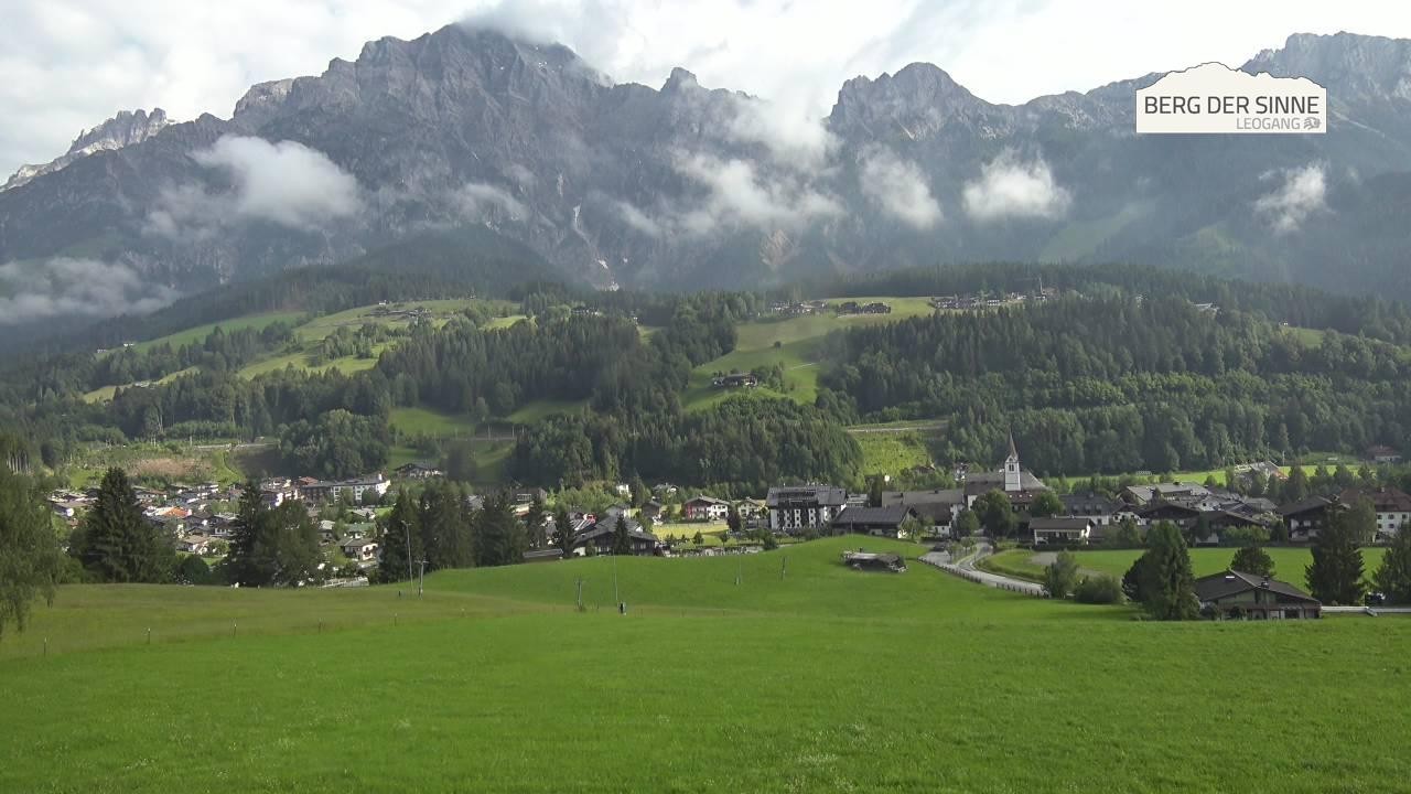 Archiv Foto Webcam Leogang Dorfblick