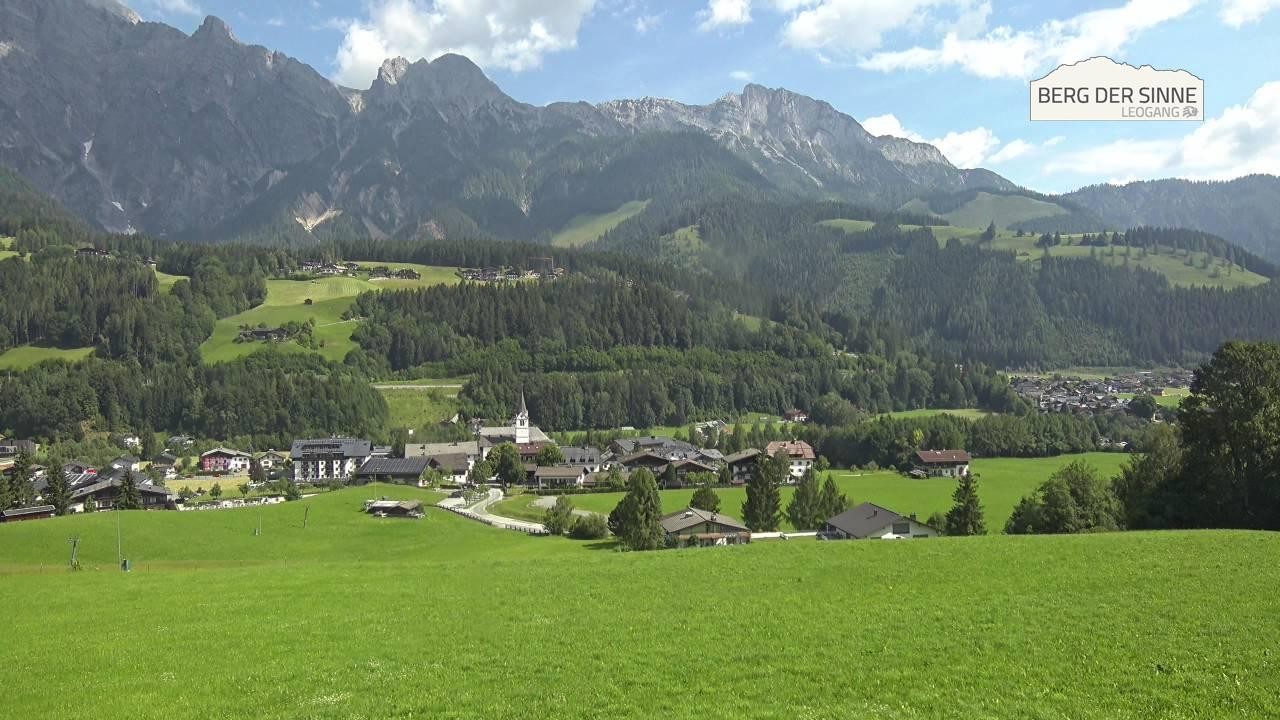 Archiv Foto Webcam Leogang Dorfblick