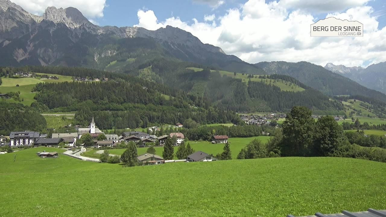 Archiv Foto Webcam Leogang Dorfblick