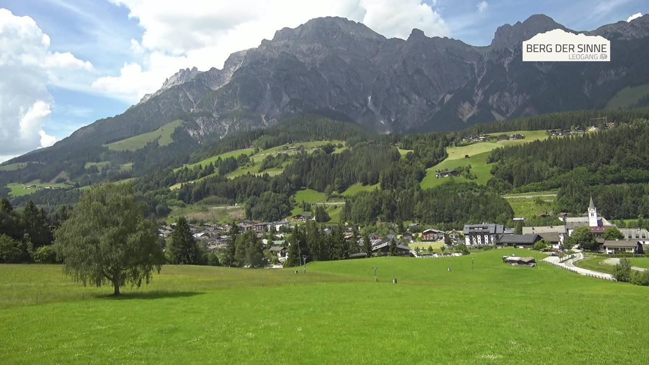 Archiv Foto Webcam Leogang Dorfblick