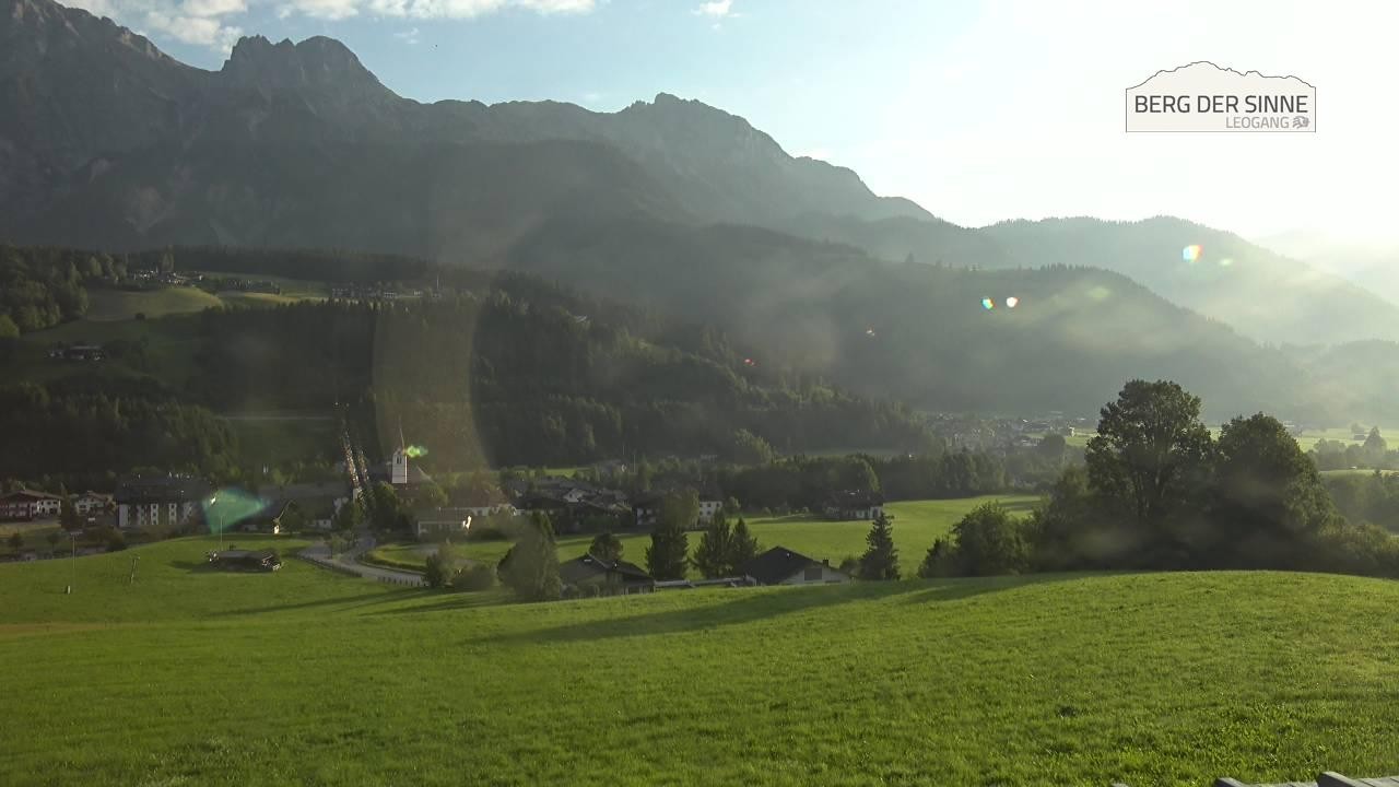 Archiv Foto Webcam Leogang Dorfblick