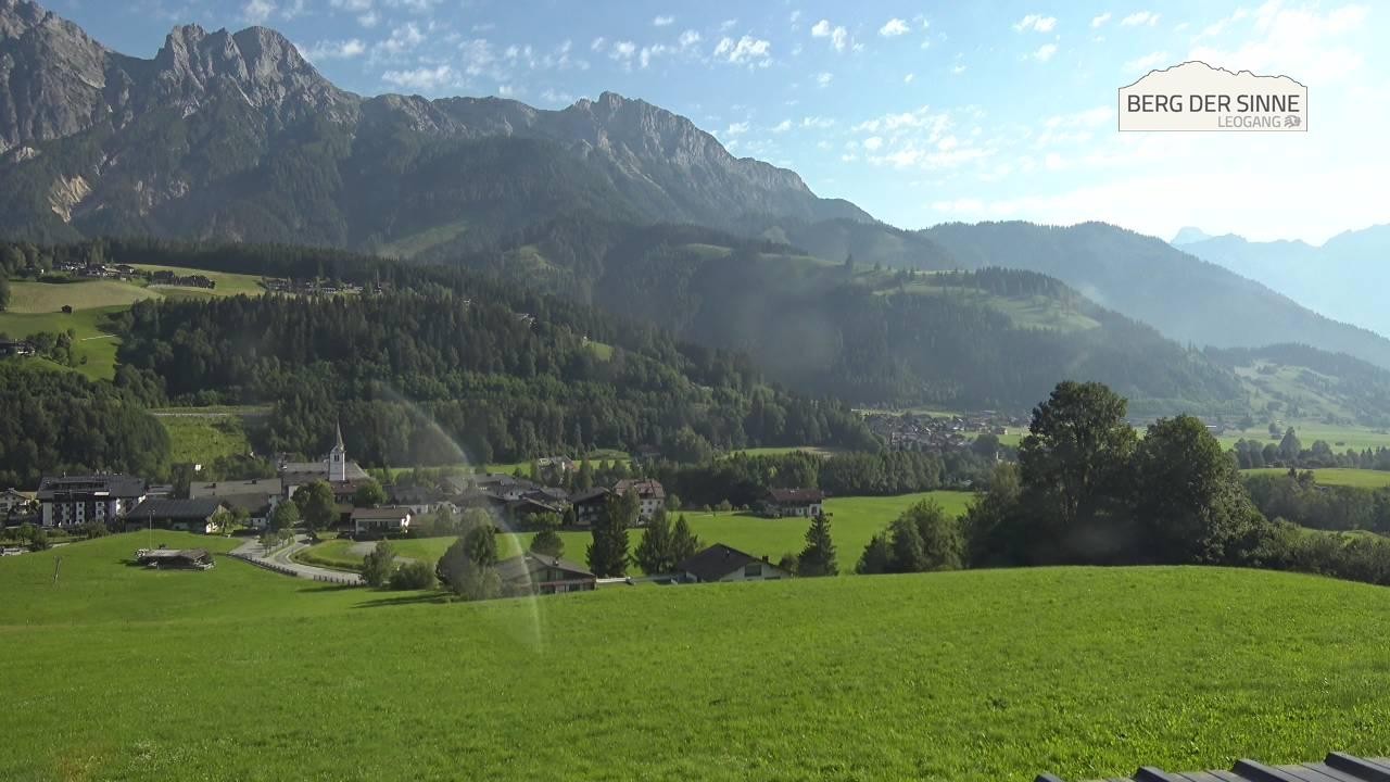 Archiv Foto Webcam Leogang Dorfblick
