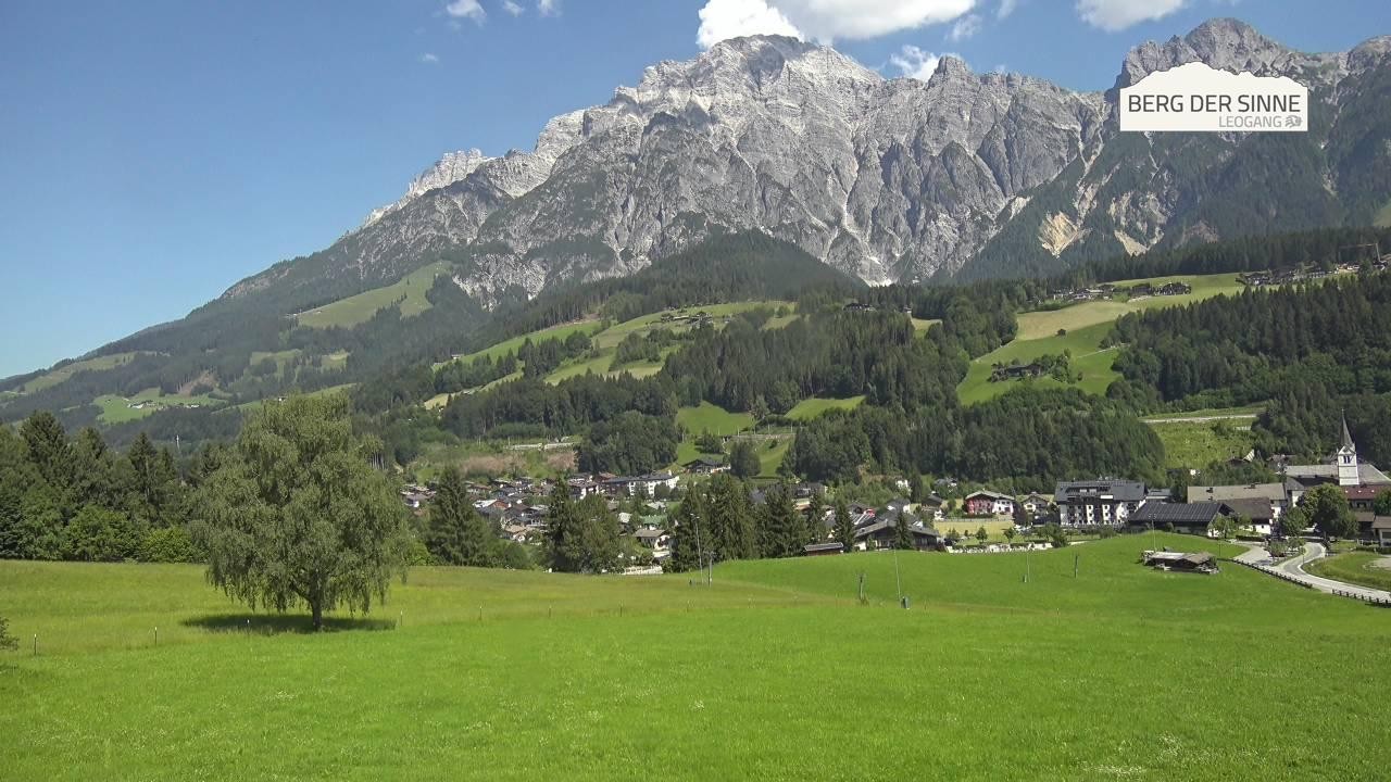 Archiv Foto Webcam Leogang Dorfblick