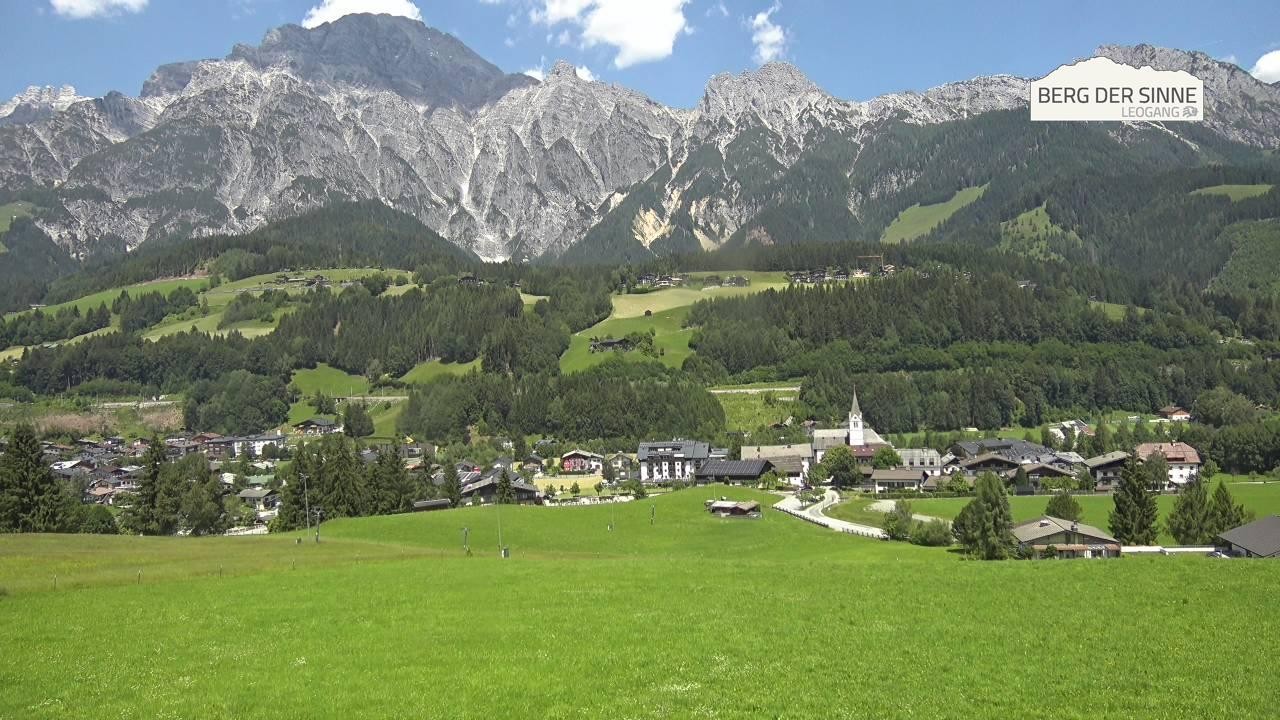 Archiv Foto Webcam Leogang Dorfblick