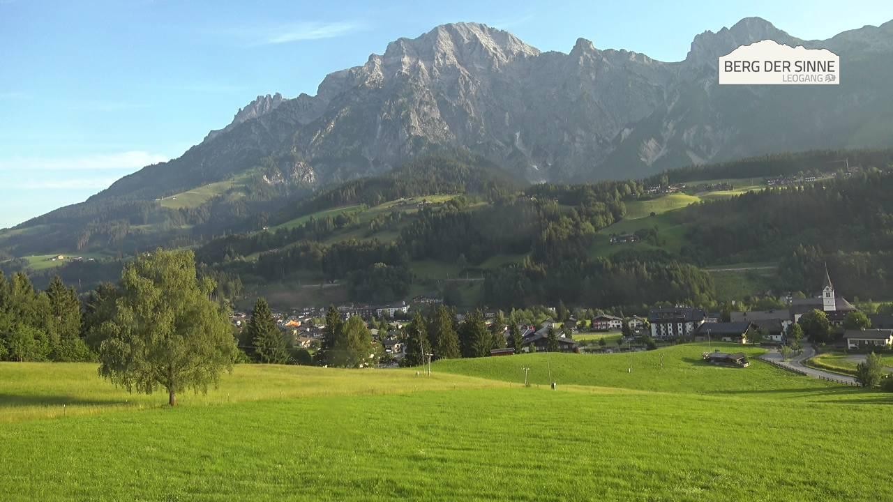 Archiv Foto Webcam Leogang Dorfblick