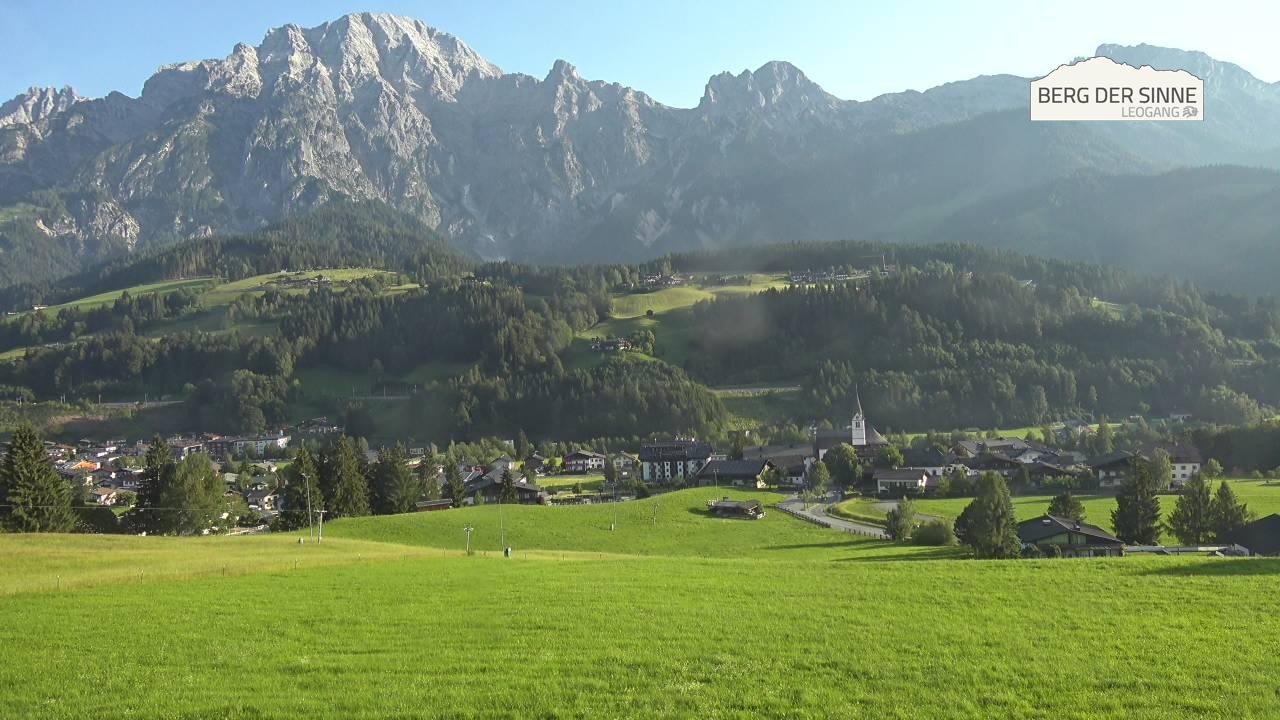 Archiv Foto Webcam Leogang Dorfblick