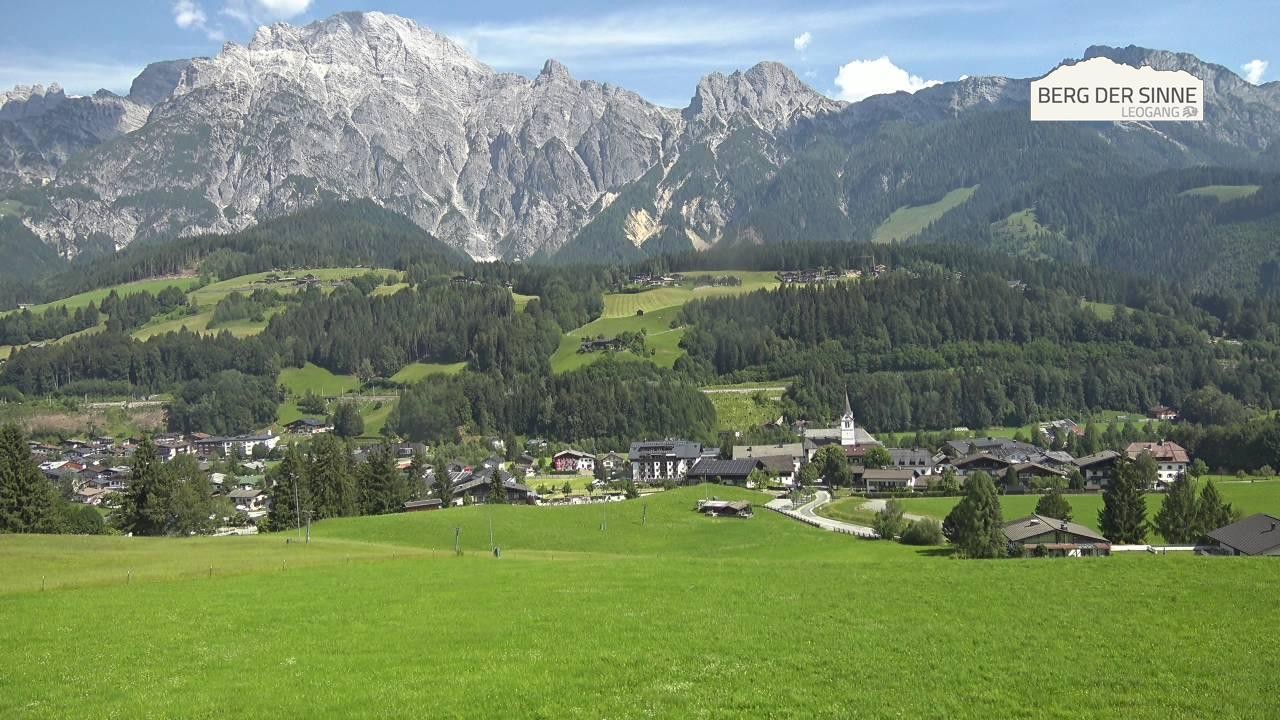 Archiv Foto Webcam Leogang Dorfblick