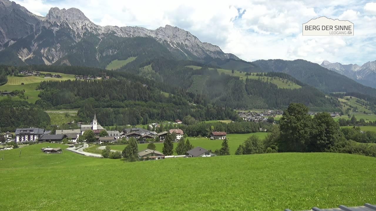 Archiv Foto Webcam Leogang Dorfblick