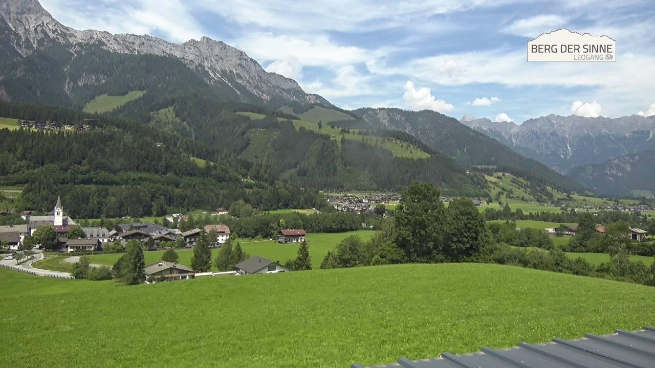Archiv Foto Webcam Leogang Dorfblick