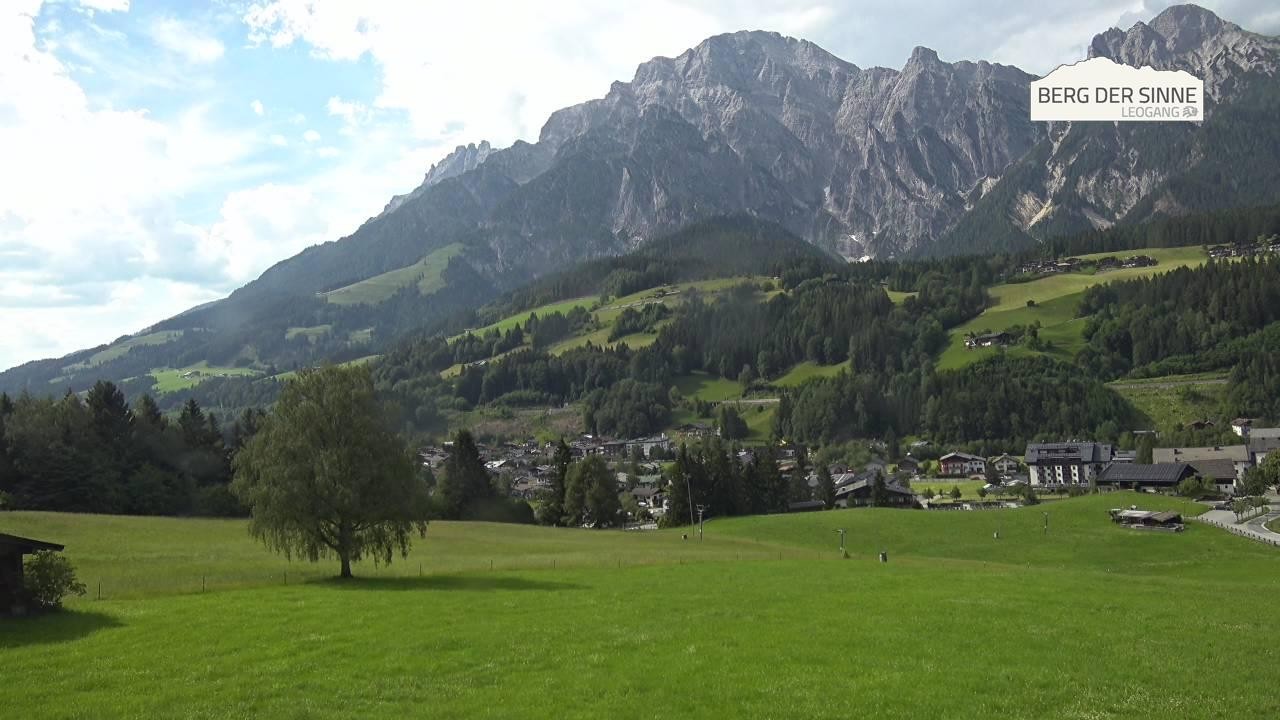 Archiv Foto Webcam Leogang Dorfblick
