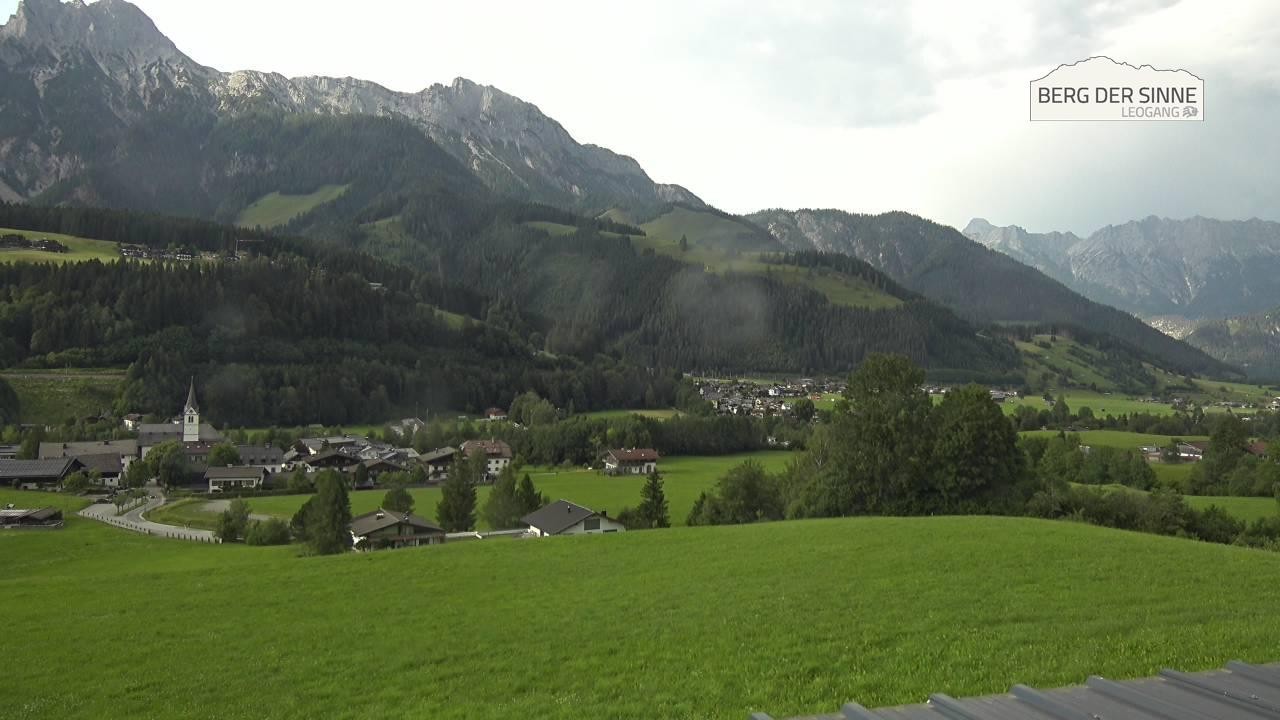 Archiv Foto Webcam Leogang Dorfblick