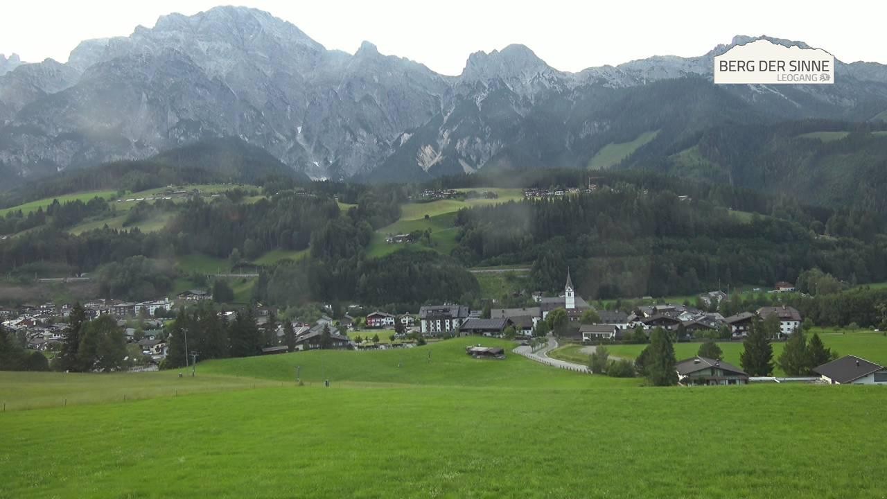 Archiv Foto Webcam Leogang Dorfblick
