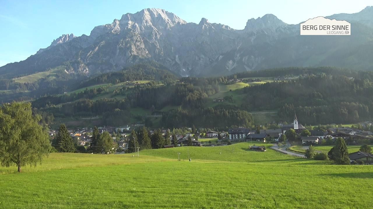 Archiv Foto Webcam Leogang Dorfblick