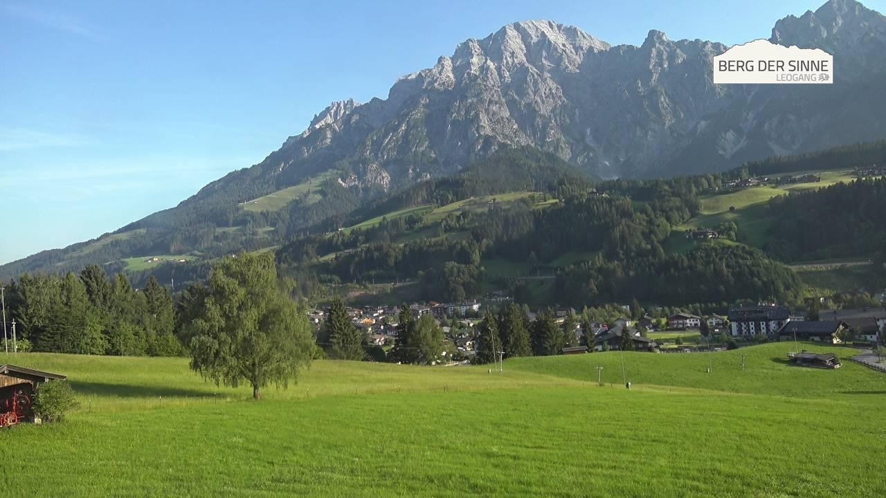 Archiv Foto Webcam Leogang Dorfblick