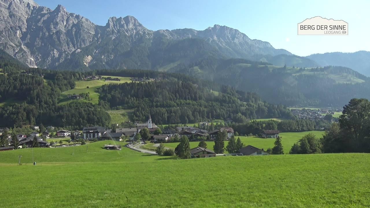 Archiv Foto Webcam Leogang Dorfblick