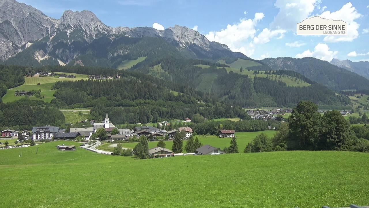 Archiv Foto Webcam Leogang Dorfblick