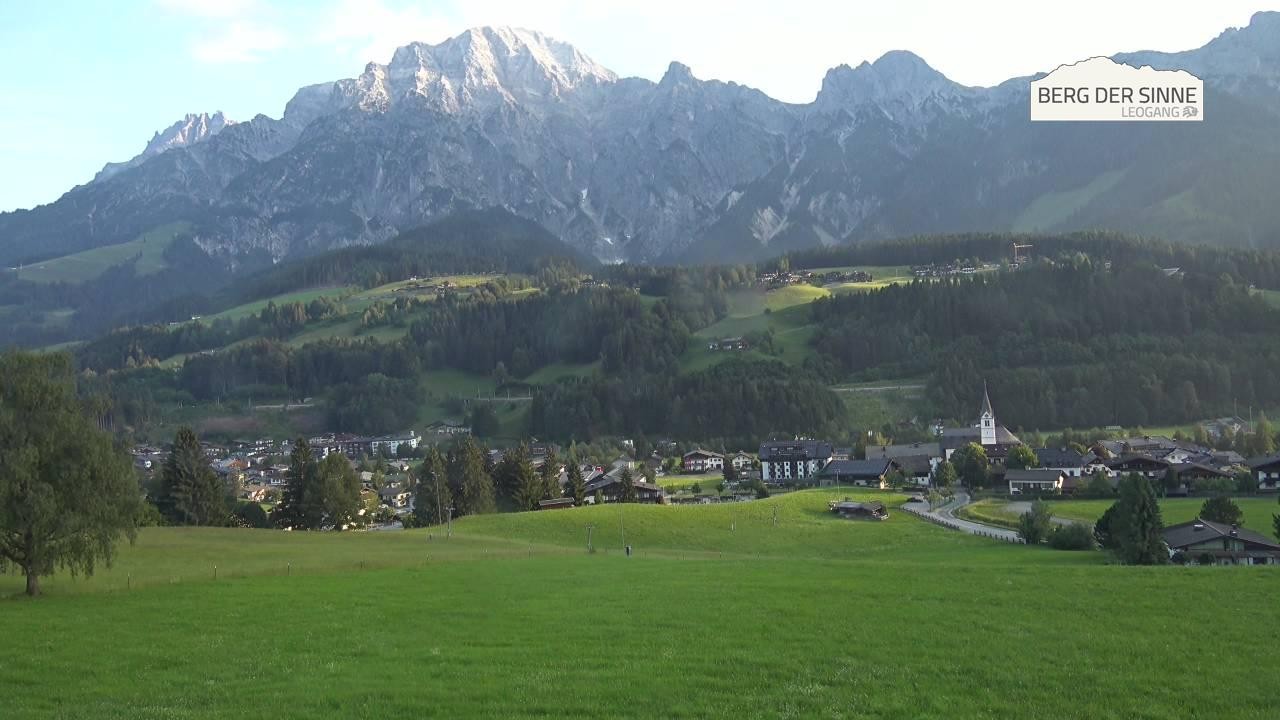 Archiv Foto Webcam Leogang Dorfblick