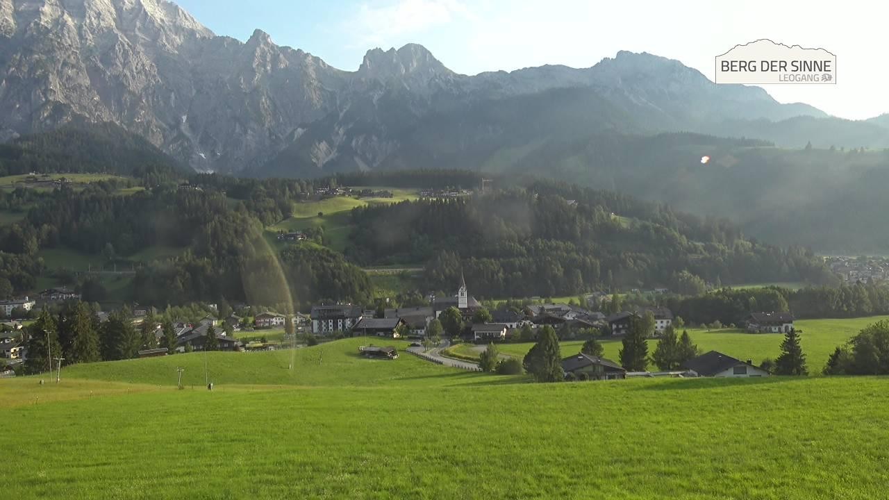 Archiv Foto Webcam Leogang Dorfblick