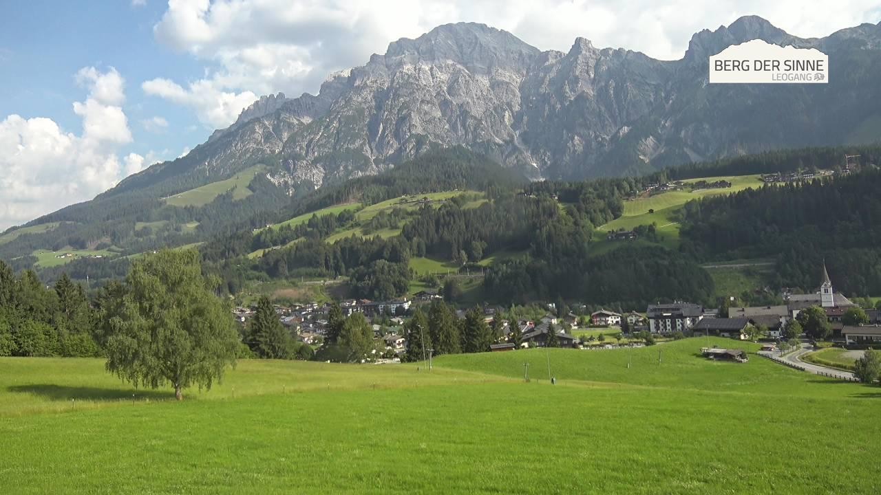 Archiv Foto Webcam Leogang Dorfblick
