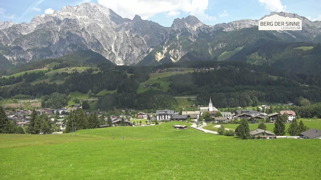 Archiv Foto Webcam Leogang Dorfblick