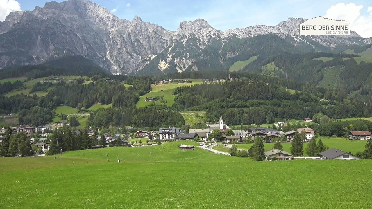 Archiv Foto Webcam Leogang Dorfblick
