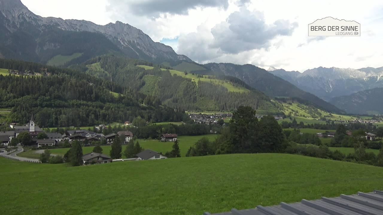 Archiv Foto Webcam Leogang Dorfblick